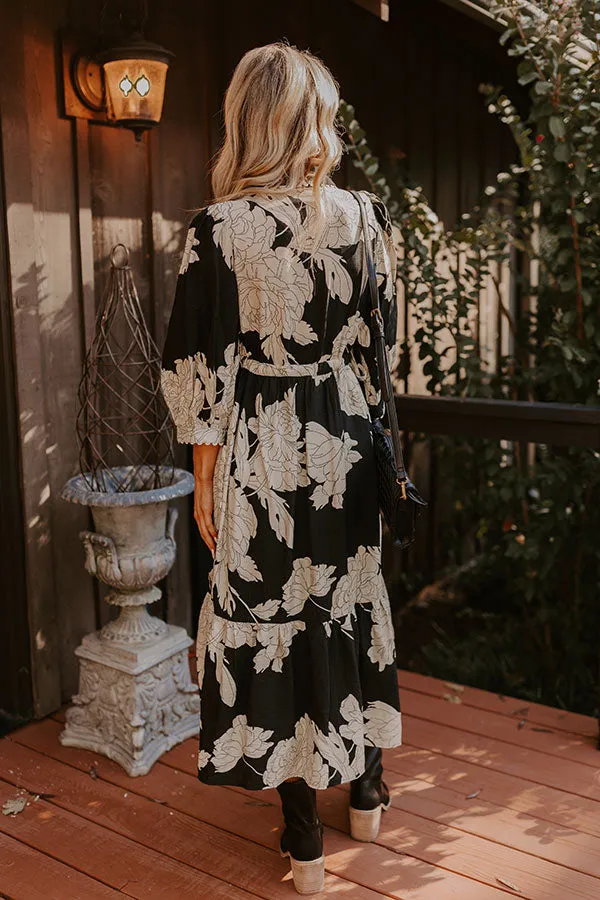 Bistro Bound Floral Midi in Black sold by Impressions product image thumbnail 5