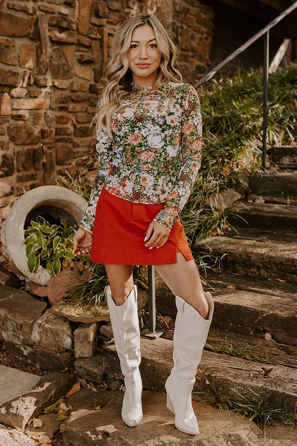 Floral Dreams Mesh Top in Hunter Green sold by Impressions product image thumbnail 5