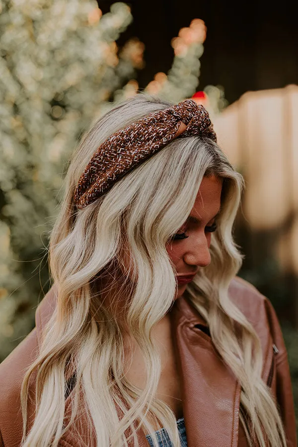 Chic Moment Tweed Headband in Brown sold by Impressions product image thumbnail 3