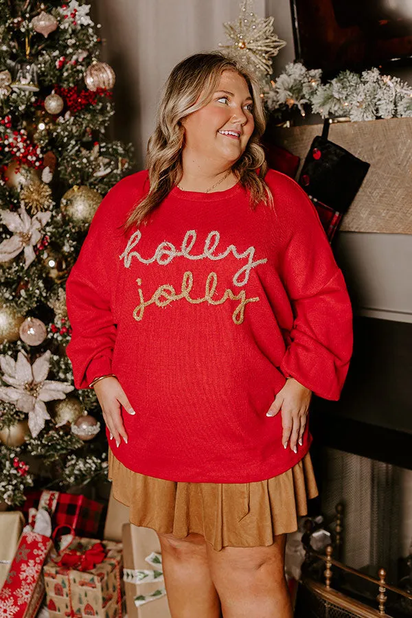 Holly Jolly Vibe Tinsel Knit Top Curves sold by Impressions product image thumbnail 3