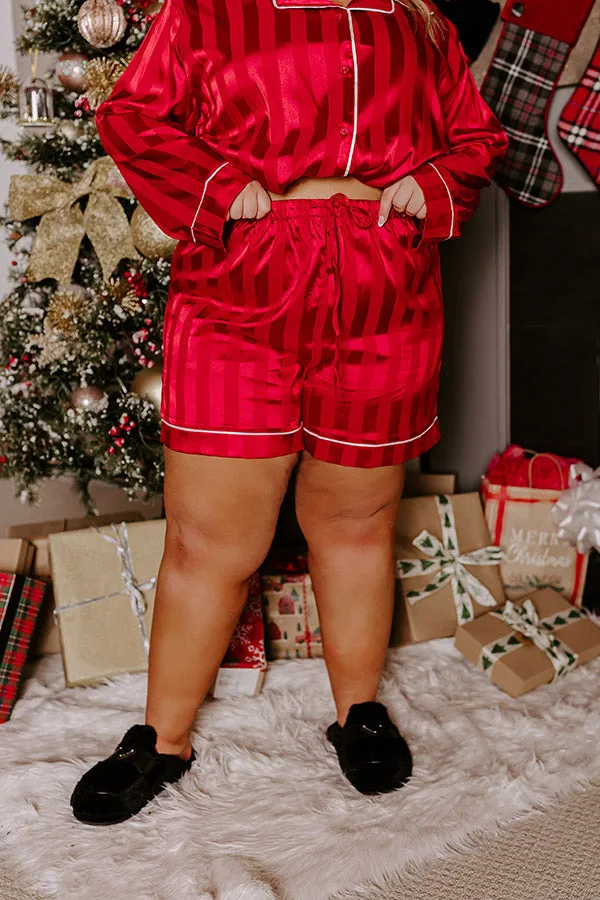 Calm Energy Satin Pajama Shorts Curves sold by Impressions product image thumbnail 3