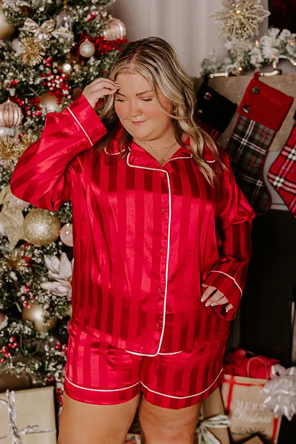 Calm Energy Satin Pajama Top Curves sold by Impressions