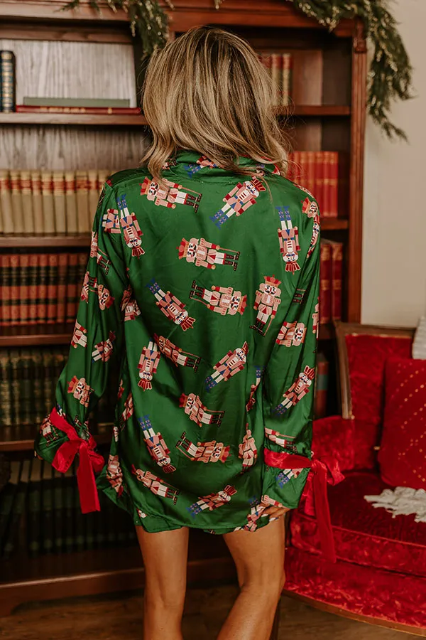 Nutcrackers March Satin Pajama Top sold by Impressions product image thumbnail 5