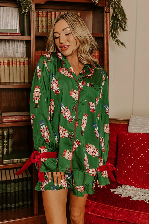 Nutcrackers March Satin Pajama Top sold by Impressions product image thumbnail 3