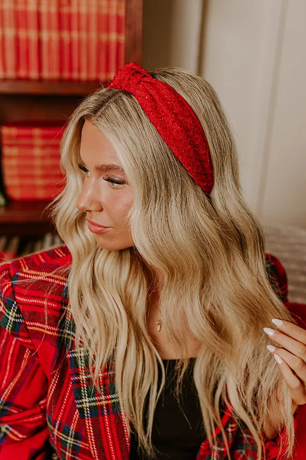 Holiday Harmony Tweed Headband in Red sold by Impressions product image thumbnail 2
