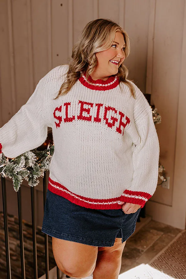 Holiday Vibes Knit Sweater in Sleigh Ivory Curves sold by Impressions product image thumbnail 4