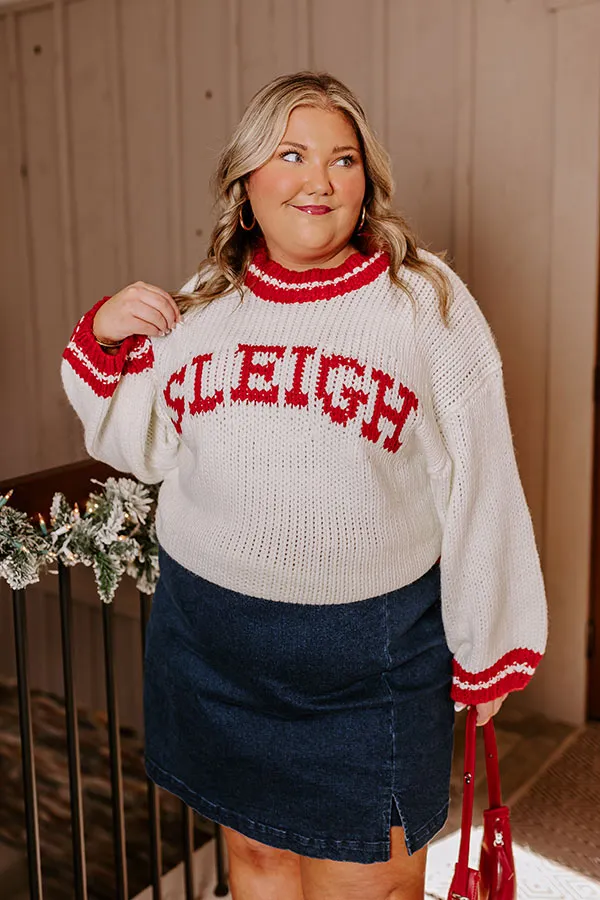 Holiday Vibes Knit Sweater in Sleigh Ivory Curves sold by Impressions product image thumbnail 5