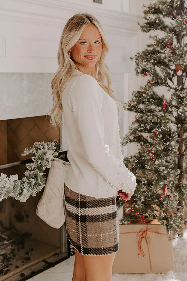 Cue The Chic Pearl Embellished Knit Top sold by Impressions product image thumbnail 4