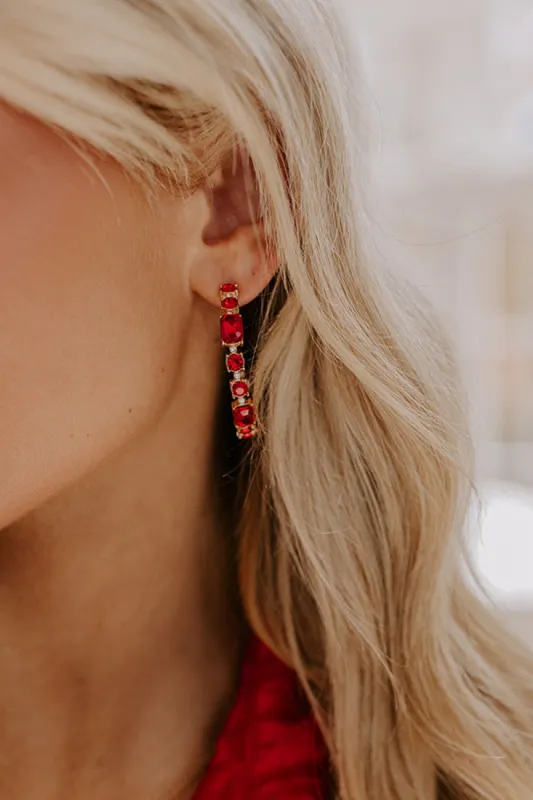 Chic State Of Mind Hoop Earrings in Red sold by Impressions