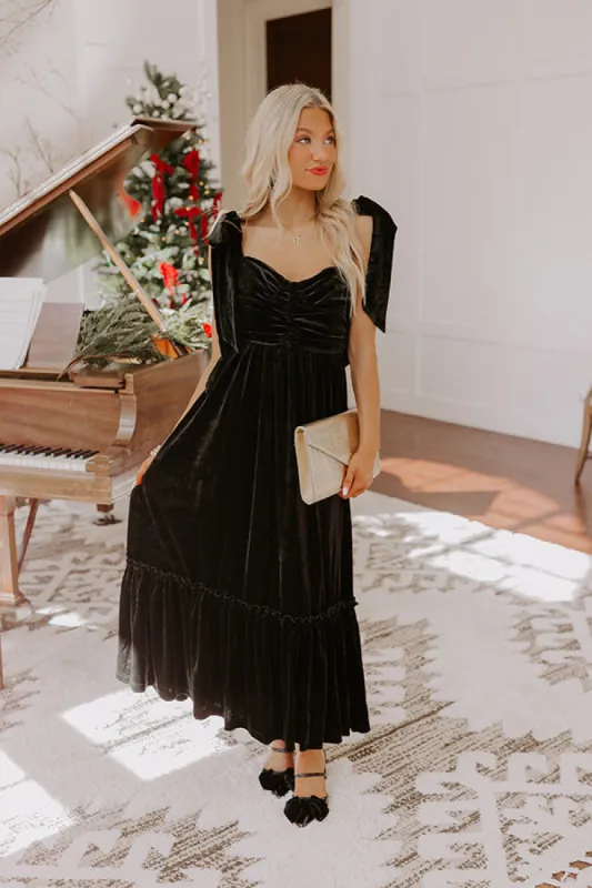 Cranberry Martini Velvet Midi in Black sold by Impressions