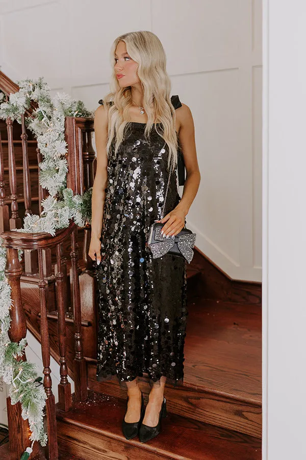 Full Of Glam Sequin Midi in Black sold by Impressions product image thumbnail 4