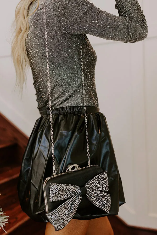 Simply Grand Rhinestone Embellished Clutch in Black sold by Impressions