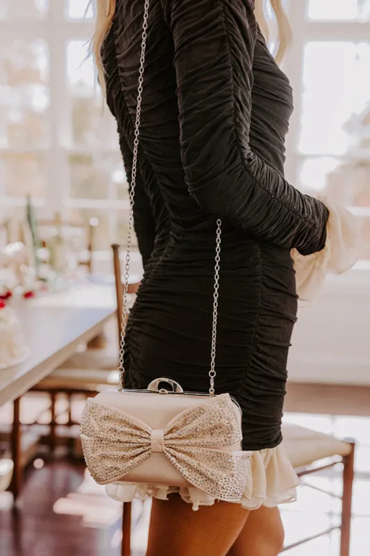 Simply Grand Rhinestone Embellished Clutch in Champagne sold by Impressions