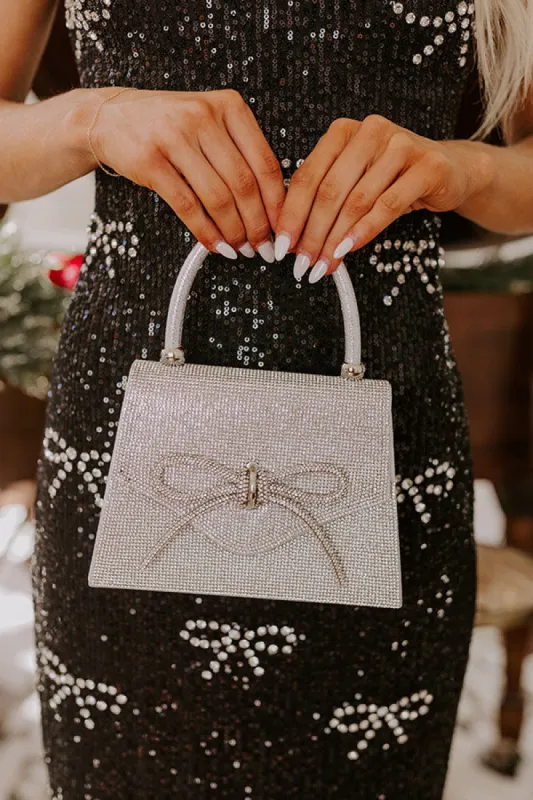 Glitzy Gala Rhinestone Purse in Silver sold by Impressions