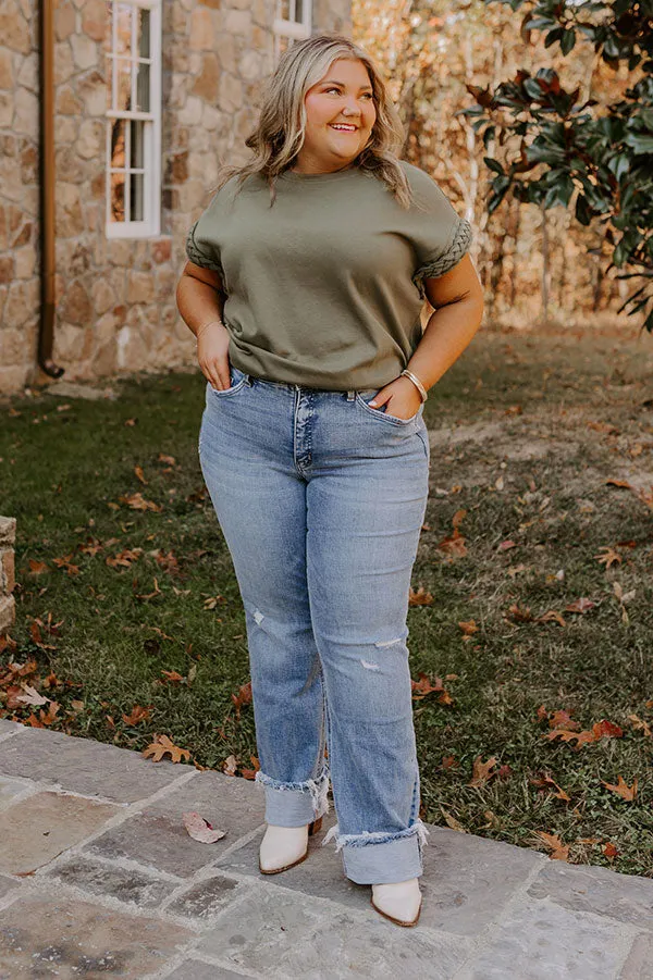 LOVERVET Wrenlee Midrise Distressed Straight Leg Jean Curves sold by Impressions