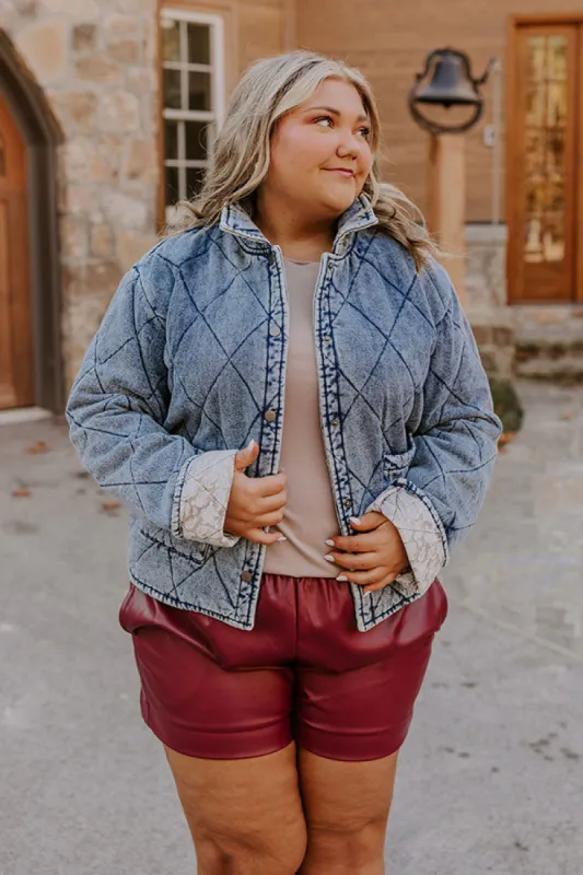 Woodland Walks Denim Quilted Jacket Curves sold by Impressions