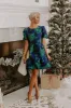 Garden Party Jacquard Mini Dress sold by Impressions