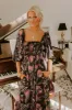 Autumn Encounters Satin Floral Maxi Dress sold by Impressions