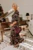 Autumn Encounters Satin Floral Maxi Dress sold by Impressions