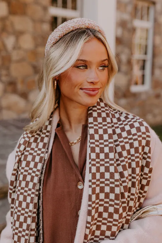 Easy To Style Tweed Headband in Pink sold by Impressions