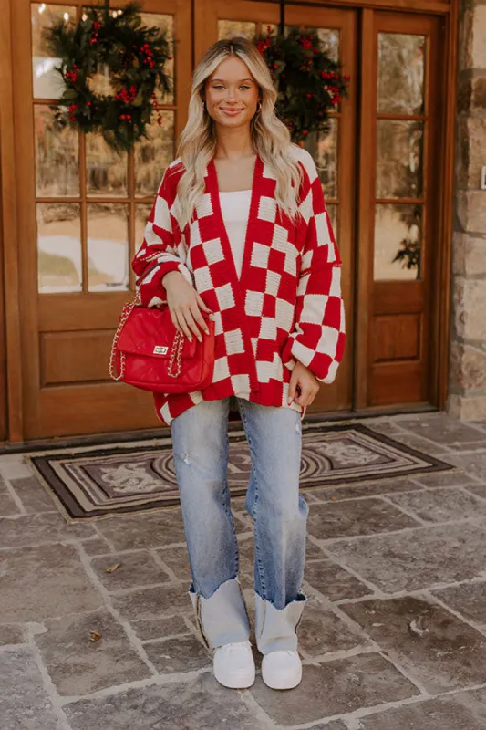Chic Checkmate Knit Cardigan sold by Impressions