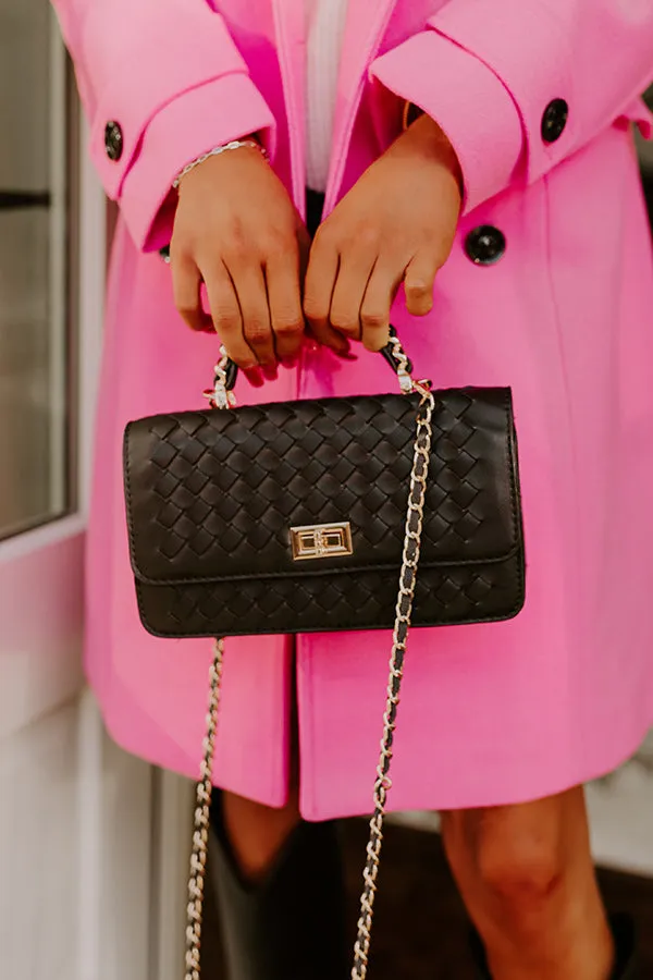 Remarkable Style Faux Leather Woven Purse in Black sold by Impressions