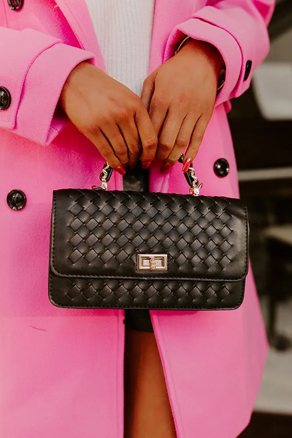 Remarkable Style Faux Leather Woven Purse in Black sold by Impressions product image thumbnail 2