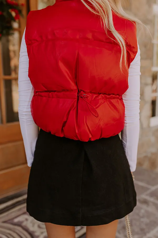 Urban Outing Faux Leather Puffer Vest in Red sold by Impressions product image thumbnail 5