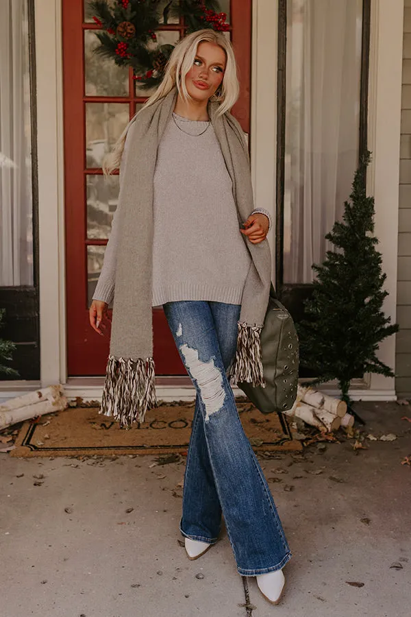 Fall Gratitude Chenille Knit Sweater In Grey sold by Impressions product image thumbnail 2
