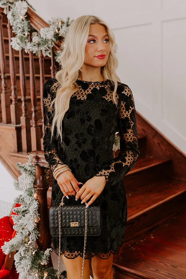 Twilight Moment Velvet Crochet Mini Dress sold by Impressions product image thumbnail 2