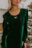 Vino At Midnight Velvet Mini Dress sold by Impressions