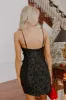 Chic Charm Jacquard Mini Dress in Black sold by Impressions