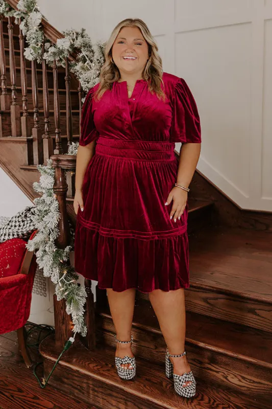 Merlot Dreams Velvet Dress Curves sold by Impressions