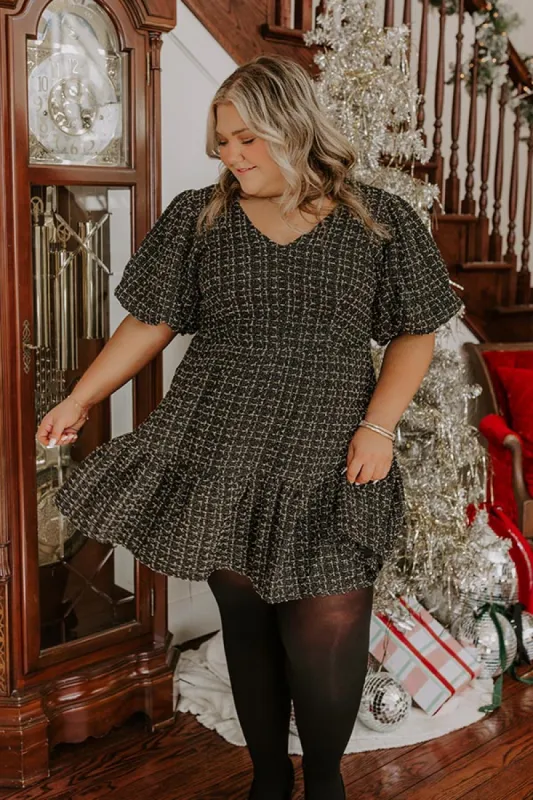 Fall Mixer Tweed Mini Dress Curves sold by Impressions
