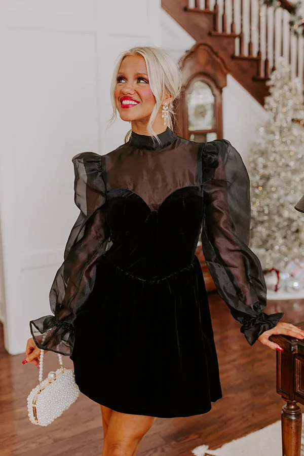 Martini Sippin' Velvet Mini Dress sold by Impressions