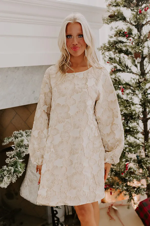 Champagne Fizz Floral Jacquard Mini Dress sold by Impressions product image thumbnail 4