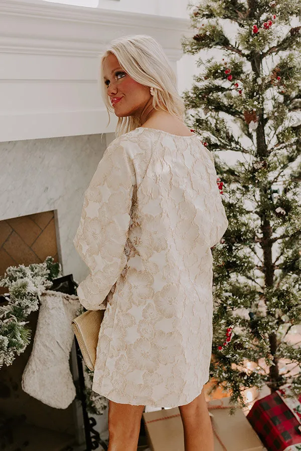 Champagne Fizz Floral Jacquard Mini Dress sold by Impressions product image thumbnail 5