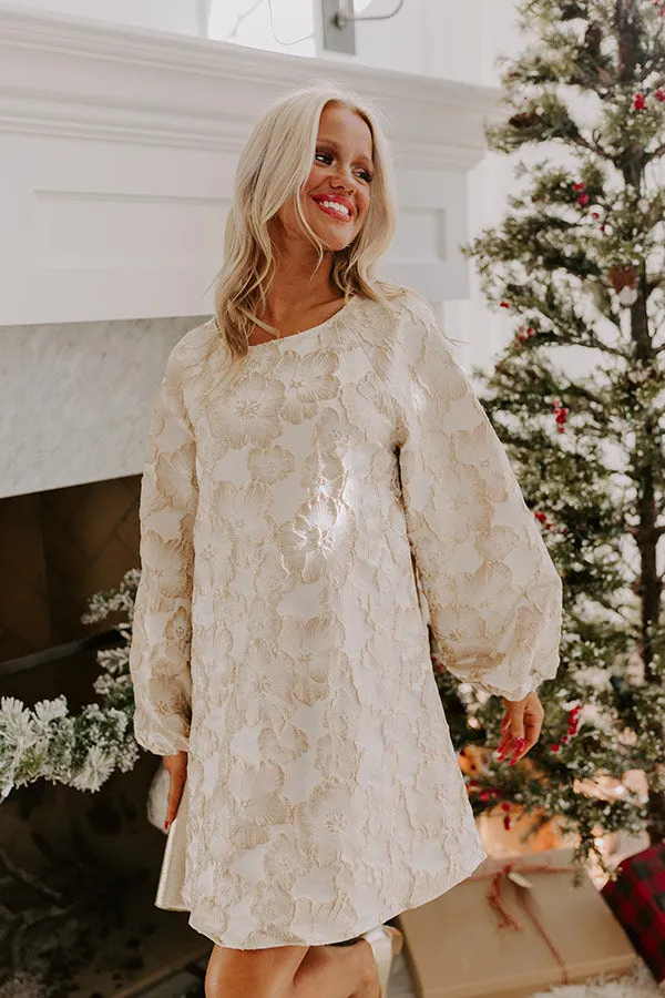 Champagne Fizz Floral Jacquard Mini Dress sold by Impressions product image thumbnail 2