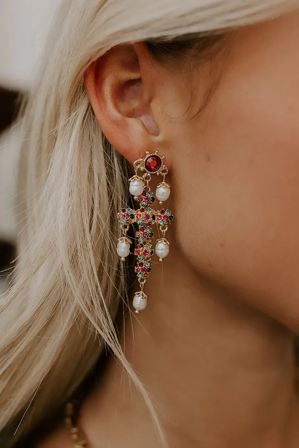 Chic Showstopper Earrings in Sangria sold by Impressions product image thumbnail 2