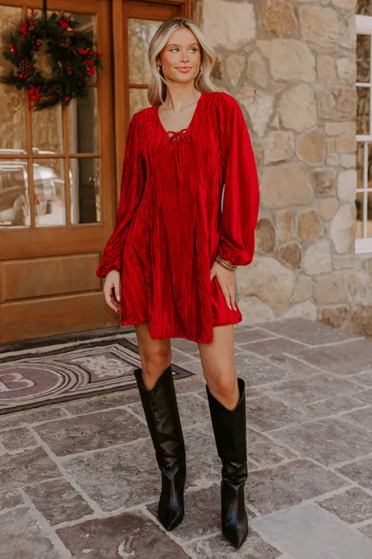 Cocktails Over Chit Chat Velvet Mini Dress sold by Impressions