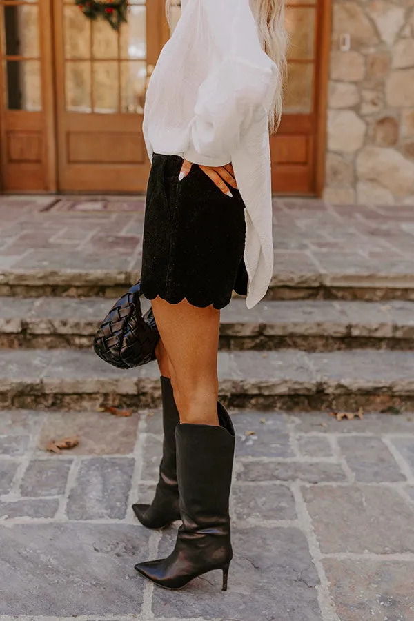 The Madison High Waist Velvet Shorts sold by Impressions product image thumbnail 4