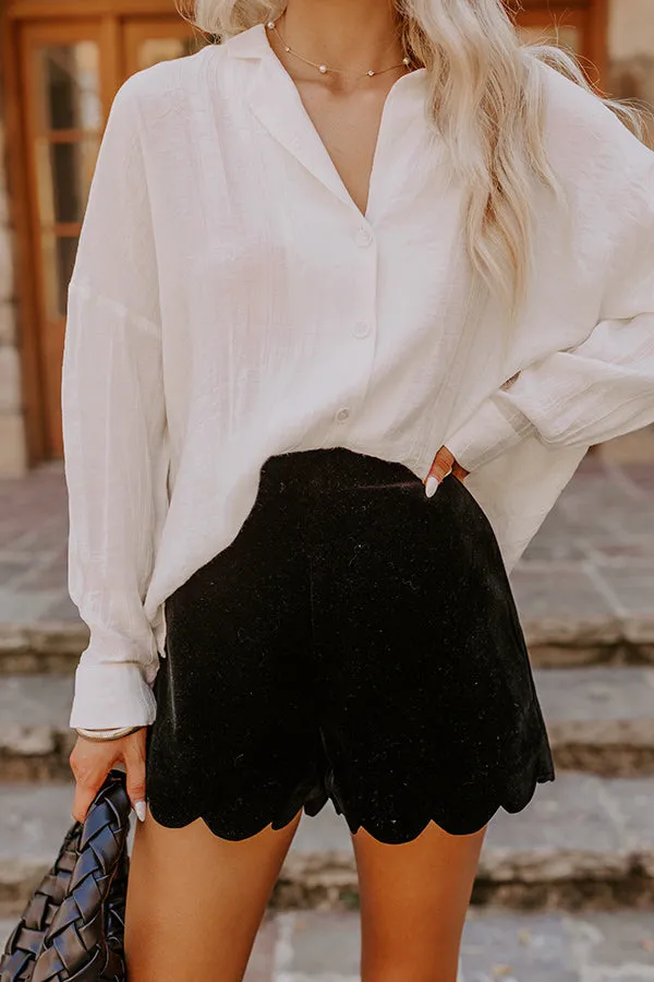 The Madison High Waist Velvet Shorts sold by Impressions product image thumbnail 2