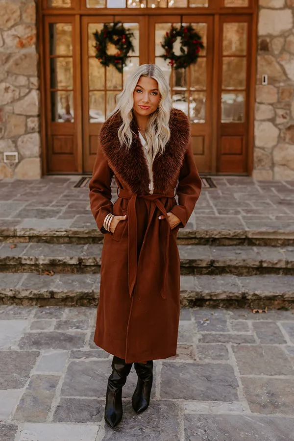 Central Park Stroll Coat in Chocolate sold by Impressions