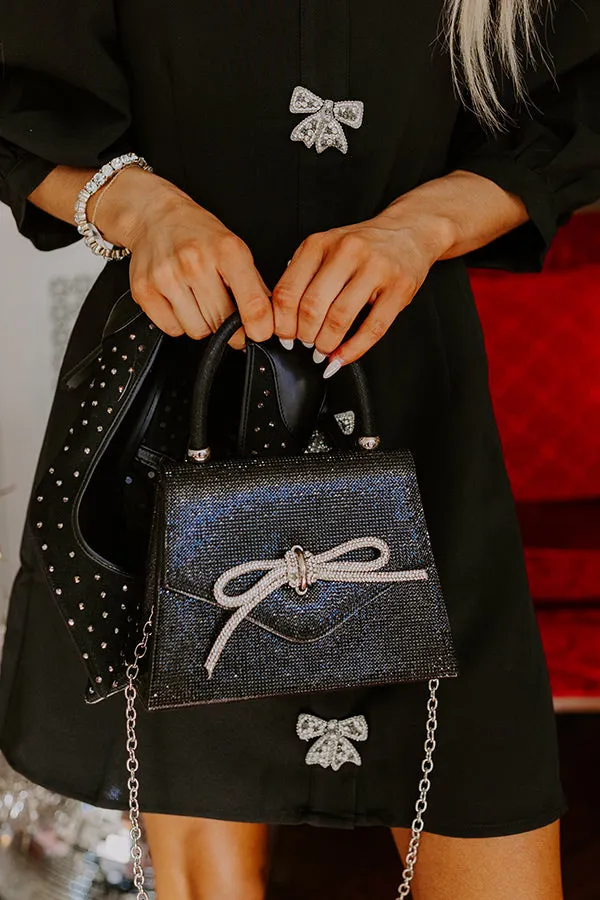 Glitzy Gala Rhinestone Purse in Black sold by Impressions