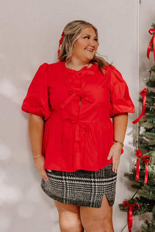 Flirty Feels Front Tie Top Curves sold by Impressions