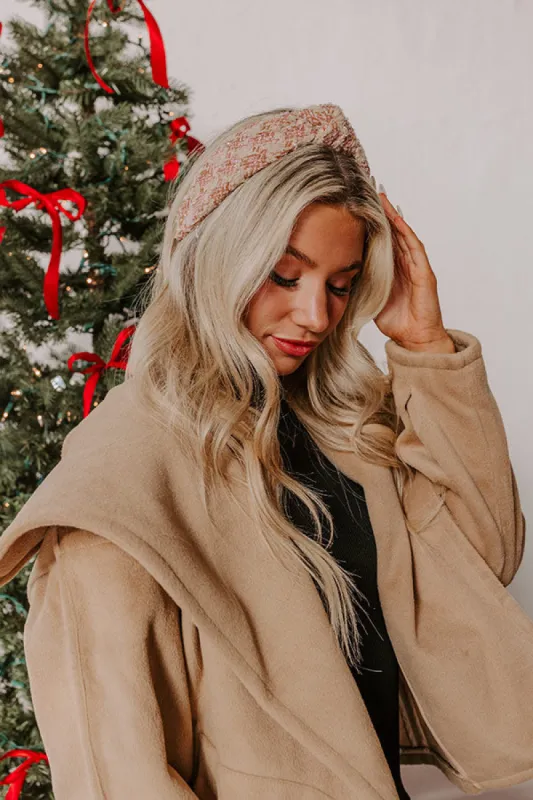 Chic Moment Tweed Headband in Pink sold by Impressions