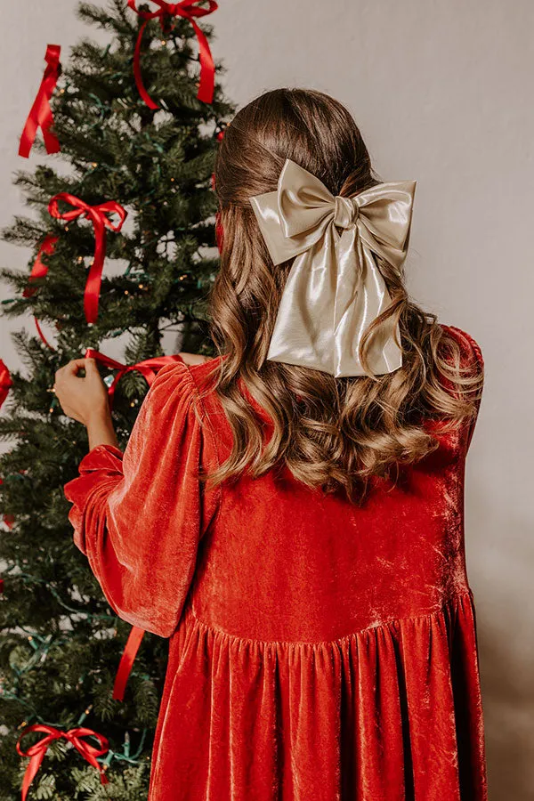 Sweet Smile Satin Bow Hair Clip sold by Impressions