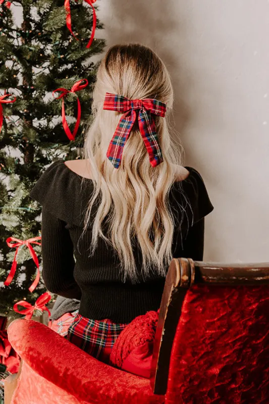 The Emily Plaid Bow Hair Clip sold by Impressions