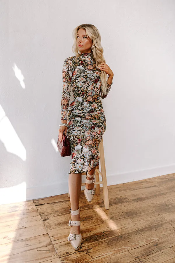 Dreamy Haze Floral Mesh Midi sold by Impressions