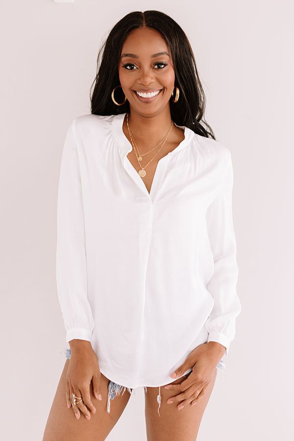 London Skyline Satin Top In White sold by Impressions product image thumbnail 5